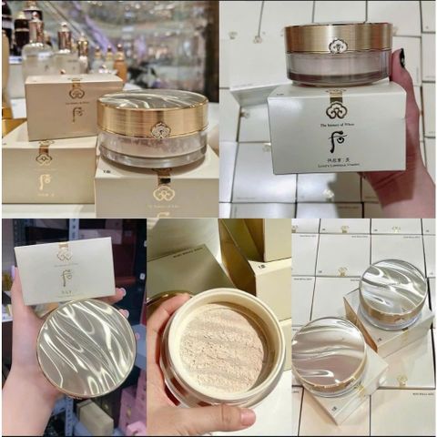 Phấn Phủ Bột WHOO Gongjinhyang Mi Luxury 28g - Kiềm Dầu, Che Phủ Mịn Da, Dưỡng Da Đổng Y, Tạo Hiệu Ứng Căng Mịn, Phù Hợp Mọi Loại Da