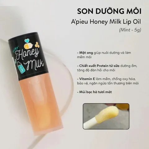 Son Dưỡng Môi Apieu Honey & Milk Lip Oil/Lip Balm/Lip Sleeping Pack 5g–Dưỡng Ẩm, Làm Mềm, Bảo Vệ Môi 388172