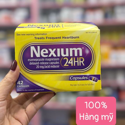 Thuốc Nexium 24HR Giảm Đau Dạ Dày 42 Viên - Hỗ Trợ Tiêu Hóa, Giảm Axit Dạ Dày, Trào Ngược Thực Quản