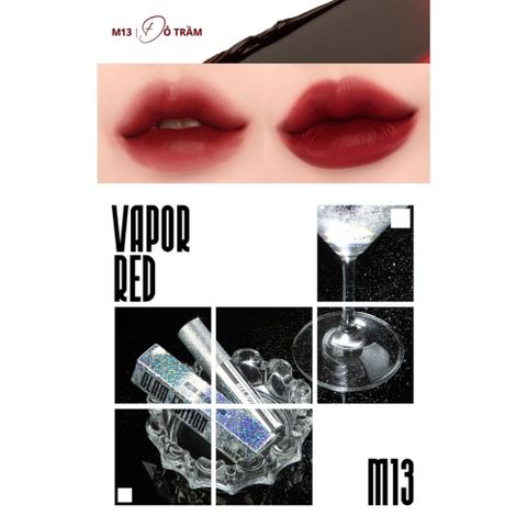 Son Kem Lì Merzy Noir In The Mellow Tint 4g - Màu M13 Red Quyến Rũ, Mịn Mướt, Lâu Trôi, Dưỡng Ẩm Cho Môi Tự Nhiên