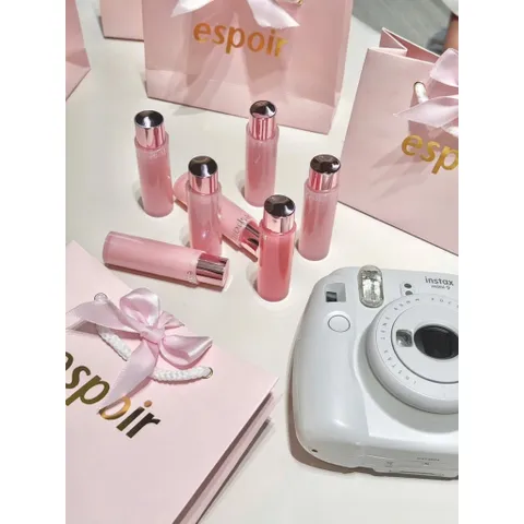 Set Son Dưỡng Espoir Bare Glow Lip Balm & Son Tint Bóng Mini Couture Glaze Ginger Peach Kèm Túi Giấy - Quà Tặng Làm Đẹp Hàn Quốc
