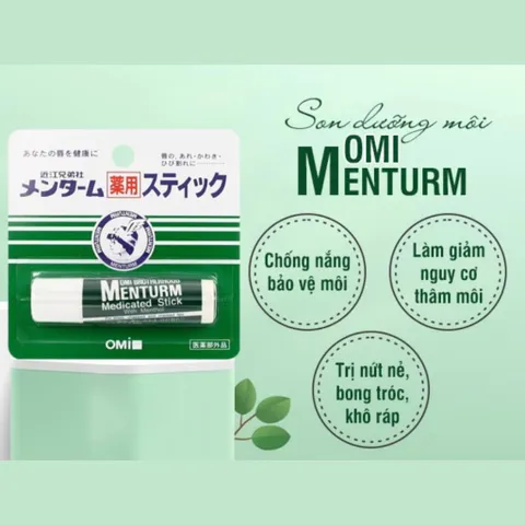 Son Dưỡng Môi Omi Menturm Nhật Bản – Chống Khô Nứt Nẻ, Dưỡng Ẩm, Mềm Môi