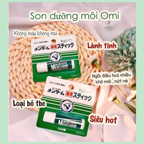Son Dưỡng Môi Omi Menturm Nhật Bản – Chống Khô Nứt Nẻ, Dưỡng Ẩm, Mềm Môi