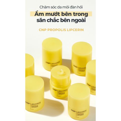 Son Dưỡng Môi CNP Propolis Lipcerin 15ml - Phục Hồi Khô Nứt, Giữ Ẩm 12 Giờ, Dưỡng Mềm Môi Từ Thiên Nhiên