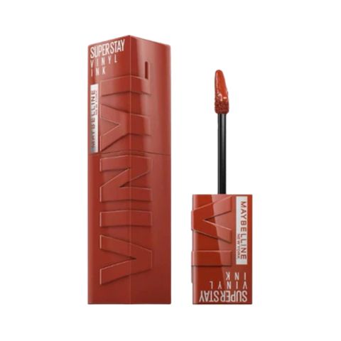 Son Kem Bóng Lì Lâu Trôi Maybelline Super Stay Vinyl Ink 120 Punchy - Màu Hồng Đậm Sang Trọng, Độ Bám Lâu, Dưỡng Môi Mịn Mướt