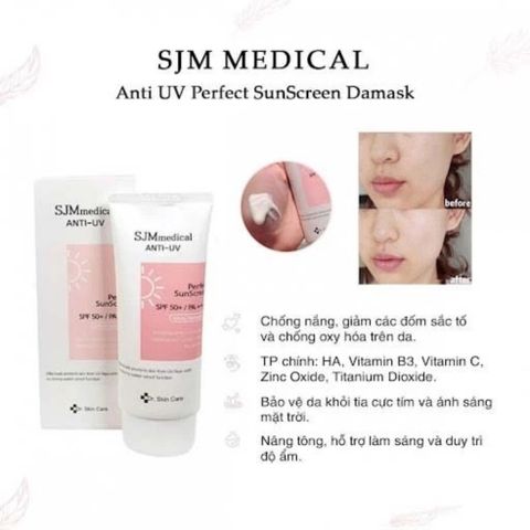 Kem Chống Nắng SJM Medical SPF50++++ - Bảo Vệ Da Mềm Mịn, Chống Nắng Vượt Trội 50ml, Phù Hợp Mọi Loại Da