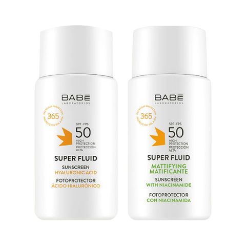 Kem Chống Nắng Babe Super Fluid SPF50 50ml - Bảo Vệ Da, Chống Nước, Cấp Ẩm - Phù Hợp Mọi Loại Da, Dễ Dàng Thấm Nhanh