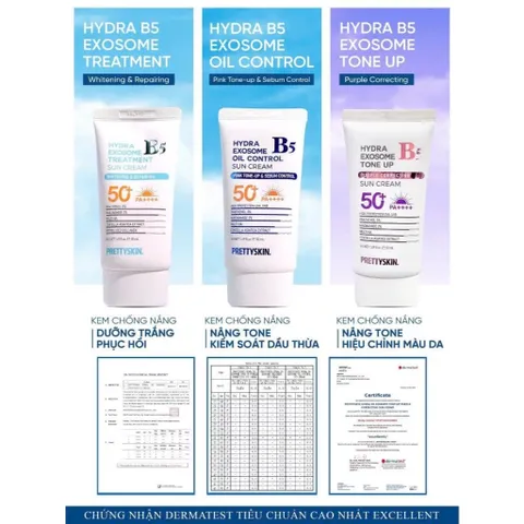 Kem Chống Nắng Phục Hồi Da Prettyskin B5 SPF50+ PA++++ 70ml – Phục Hồi Da, Dưỡng Ẩm & Làm Dịu