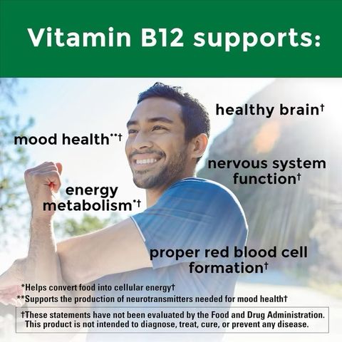 Viên Bổ Sung Vitamin B12 Nature Made 1000mcg - Hỗ Trợ Năng Lượng, Sức Khỏe Thần Kinh - 160 Viên Bổ Sung Chất Lượng