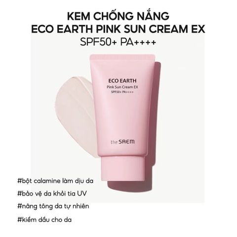 Kem Chống Nắng The Saem Eco Earth Power SPF50+ PA++++ 50ml - Dưỡng Ẩm, Nâng Tone, Bảo Vệ Da Tối Ưu cho Da Nhạy Cảm