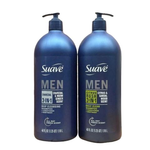 Sữa Tắm Gội Xả Suave Men 3in1 1.18L - Gel Tắm Gội Cho Nam, Sạch Da, Mượt Tóc, Hương Thơm Nam Tính Lâu Dài
