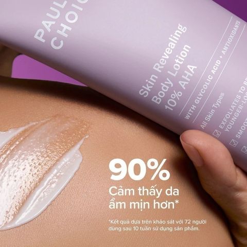 Kem Dưỡng Thể Paula's Choice 10% AHA & 2% BHA 210ml - Skin Revealing Body Lotion Giúp Làm Mịn Da & Cải Thiện Da Sần Sùi
