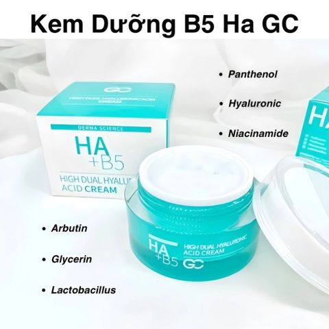 Kem Dưỡng Ẩm Derma Science HA B5 40g - Phục Hồi, Làm Dịu Da, Tăng Đàn Hồi, Dưỡng Trắng An Toàn Cho Mọi Loại Da