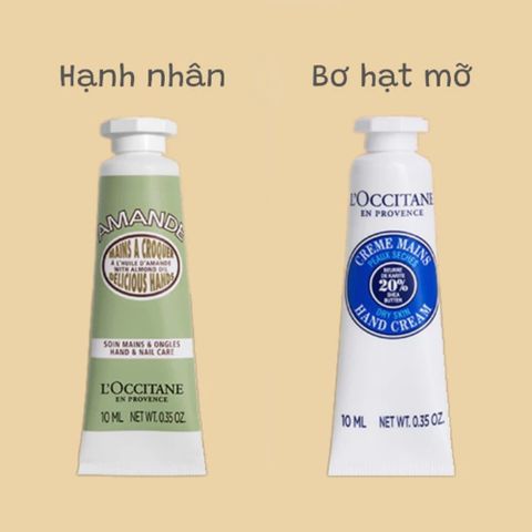 Kem Dưỡng Da Tay L'Occitane 10ml – Hạnh Nhân & Bơ Hạt Mỡ, Dưỡng Ẩm Mềm Mại, Kem Bảo Vệ Da Tay, Pháp, Best Seller