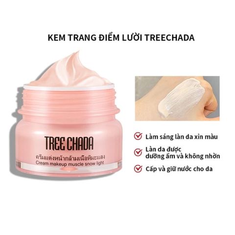Kem Trang Điểm Tree Chada Cream Makeup Snow Light 50ml - Dưỡng ẩm, nâng tông tự nhiên, che khuyết điểm nhẹ nhàng, phong cách Hàn Quốc