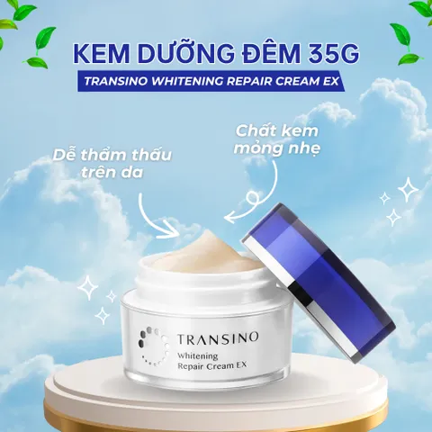Kem Dưỡng Đêm Tái Tạo Da Transino Whitening Repair 35g – Phục Hồi Và Dưỡng Sáng Da Trong Giấc Ngủ 388356