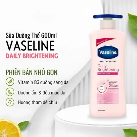 Sữa Dưỡng Thể Làm Trắng Da Vaseline Healthy Bright Vitamin B3 725ml – Dưỡng Ẩm, Sáng Mịn 388357