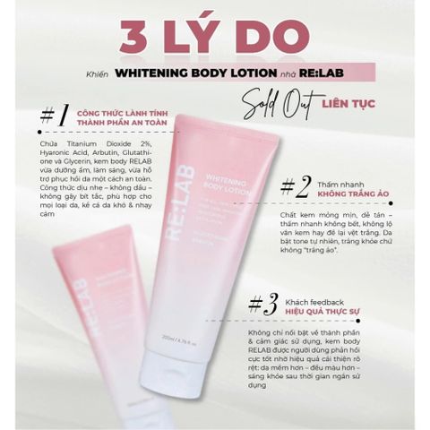 Sữa Dưỡng Thể Relab Body Glutathione + Arbutin 200ml 388361
