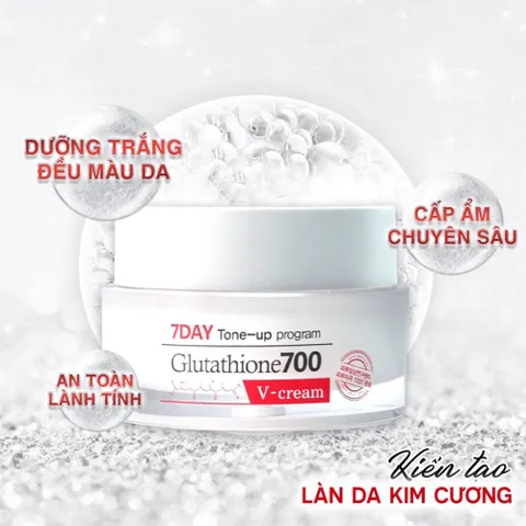 Kem Dưỡng Da Angel’s Liquid 7 Day Glutathione 700 V-Cream + Niacinamide 50ml - Làm Sáng và Cấp Ẩm Cho Tất Cả Các Loại Da