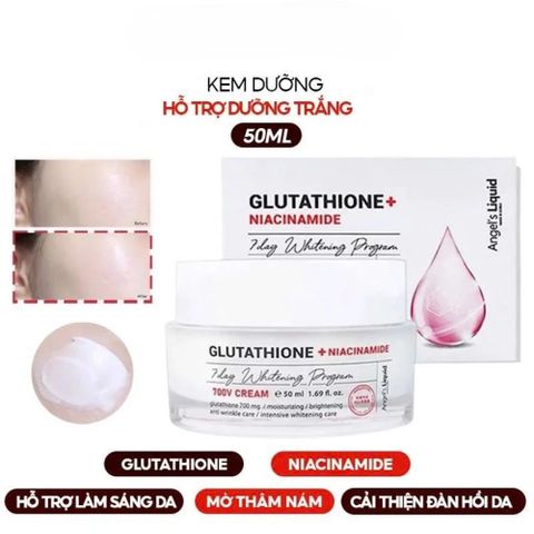 Kem Dưỡng Da Angel's Liquid 7 Day Glutathione 700 V-Cream + Niacinamide 50ml