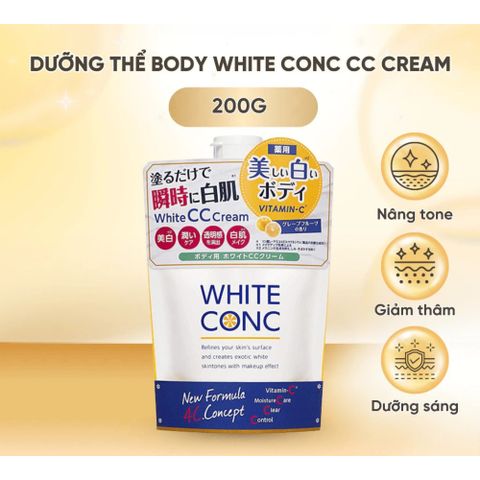 Kem Dưỡng Thể Nâng Tông Da White Conc CC Cream Nhật Bản – 200g 388363
