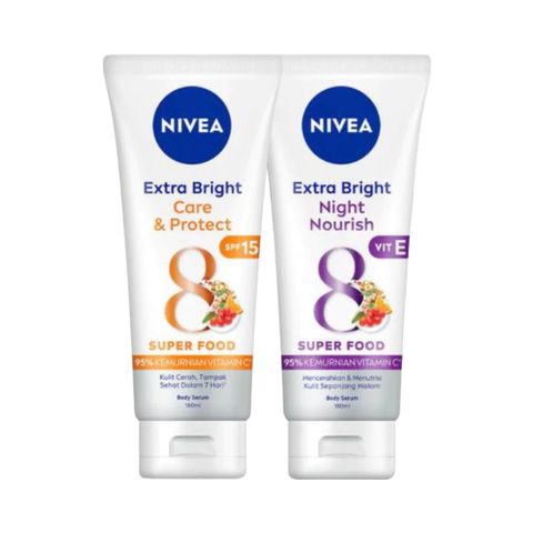 Tinh Chất Dưỡng Thể Nivea Serum 50x Ban Ngày & Ban Đêm 180ml - Dưỡng Trắng Tối Ưu & Bảo Vệ Da SPF50