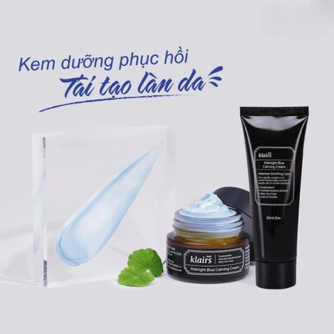 Kem Dưỡng Ẩm Phục Hồi Da Ban Đêm Dear Klairs Midnight Blue Calming Cream - Dưỡng Ẩm Sâu, Làm Dịu & Cải Thiện Đàn Hồi Da