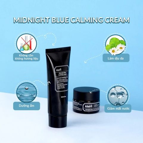 Kem Dưỡng Ẩm Phục Hồi Da Ban Đêm Dear Klairs Midnight Blue Calming Cream - Dưỡng Ẩm Sâu, Làm Dịu & Cải Thiện Đàn Hồi Da