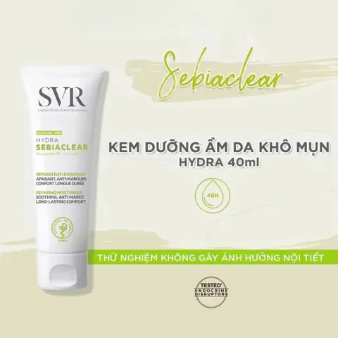 Kem Dưỡng SVR Sebiaclear Hydra & Active Gel 40ml - Kiểm Soát Dầu, Giảm Mụn, Dưỡng Ẩm Cho Da Dầu & Nhạy Cảm