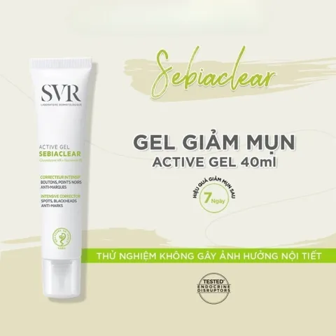 Kem Dưỡng SVR Sebiaclear Hydra & Active Gel 40ml - Kiểm Soát Dầu, Giảm Mụn, Dưỡng Ẩm Cho Da Dầu & Nhạy Cảm