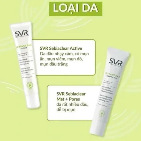 Kem Dưỡng SVR Sebiaclear Hydra & Active Gel 40ml - Kiểm Soát Dầu, Giảm Mụn, Dưỡng Ẩm Cho Da Dầu & Nhạy Cảm