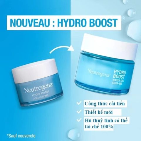 Kem Dưỡng Ẩm Neutrogena Hydro Boost Water Gel Cream 50ml - Cấp Nước Suốt 72 Giờ, Phù Hợp Cho Mọi Loại Da, Giúp Da Mềm Mại, Tươi Tắn