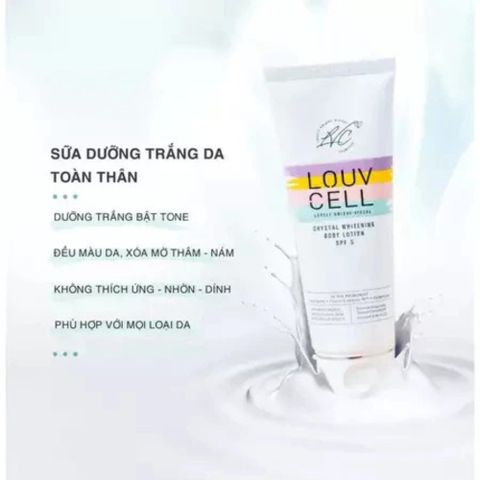 Kem Dưỡng Trắng Da Body Và Cấp Ẩm Louv Cell Crystal Whitening Body Lotion 250ml 388393