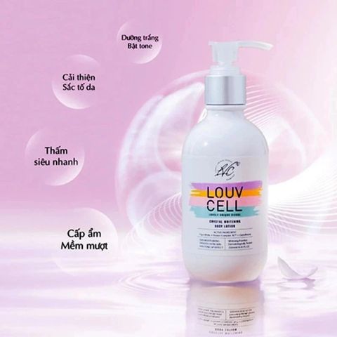 Kem Dưỡng Trắng Da Body Và Cấp Ẩm Louv Cell Crystal Whitening Body Lotion 250ml 388393