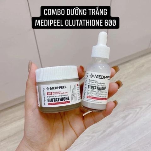 Bộ Đôi Dưỡng Trắng Da Medi-Peel 600 Glutathione - Serum & Kem Dưỡng Sáng Da, Làm Mờ Vết Thâm, Giải Pháp Cho Làn Da Khỏe Mạnh