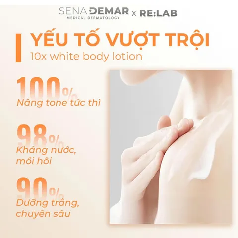 Kem Dưỡng Thể SenaDemar 10x White Body Lotion Dưỡng Trắng Da, Cấp Ẩm, Săn Chắc, Làm Mờ Thâm Nám 388409