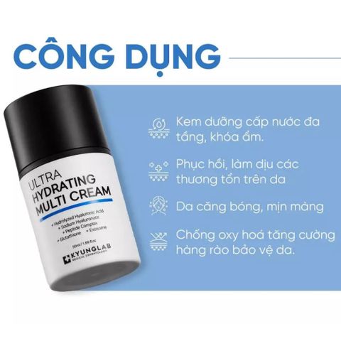 Kem Dưỡng Ẩm Phục Hồi Da Kyung Lab Ultra Hydrating 50ml - Cấp Ẩm, Chống Lão Hóa & Dưỡng Sáng Da Nhạy Cảm, Xuất Xứ Hàn Quốc