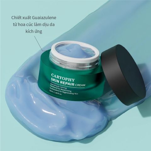 Kem Dưỡng Da Caryophy Guaiazulene Cica Cream 40ml - Làm Dịu Da Nhạy Cảm, Cấp Ẩm Sâu và Phục Hồi Da Hư Tổn