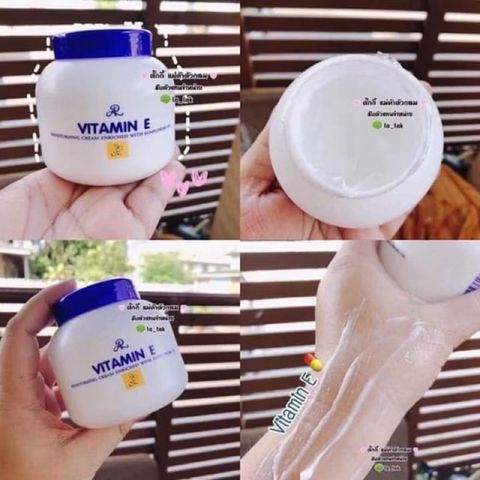 Kem Dưỡng Ẩm Vitamin E Aron Thái Lan 200g - Dưỡng Da Mịn Màng, Trắng Hồng Tự Nhiên, Phục Hồi Da Khô, Ngăn Ngừa Lão Hóa