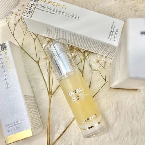 Tinh Chất Serum Dưỡng Trắng Dr.Pepti 30ml - Mờ Thâm Nám, Căng Mịn Da, Dưỡng Sáng Tự Nhiên từ Rau Má và Peptide Hàn Quốc