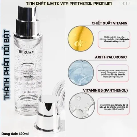 Tinh Chất Dưỡng Da Bergamo 24K Gold Bakuchiol Premium & White Vita Panthenol Premium Essence 120ml 388488