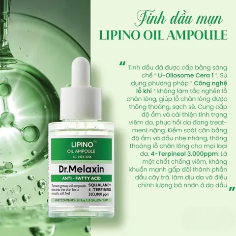 Bộ Đôi Kem Dưỡng Và Serum Dr. Melaxin Lipino Ngừa Mụn – Kem 50g & Serum 30ml 388513