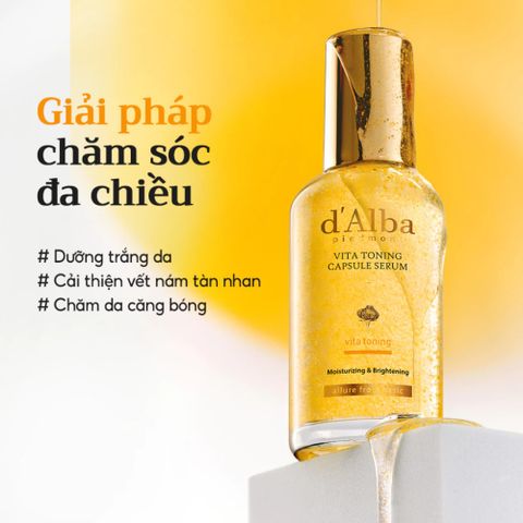 Tinh Chất Serum d'Alba Vita Toning Capsule 100ml - Dưỡng Trắng, Căng Bóng Da, Ngừa Lão Hóa, Phù Hợp Mọi Loại Da