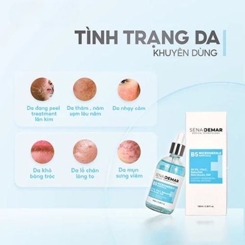 Tinh Chất Serum B5 Senademar 100ml - Phục Hồi, Cấp Ẩm, Làm Dịu Da Nhạy Cảm, Ngăn Ngừa Lão Hóa, Dưỡng Da Sáng Khỏe