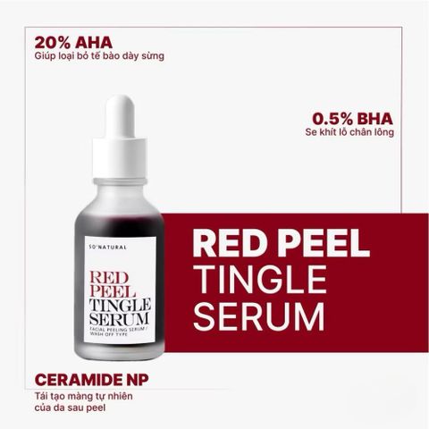 Tinh Chất Serum Red Peel Tingle So Natural 35ml - Tẩy Tế Bào Chết Hóa Học, Làm Sáng & Mịn Da, Giúp Thu Nhỏ Lỗ Chân Lông