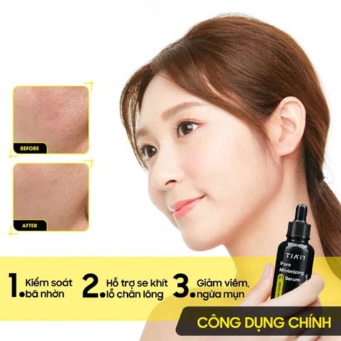 Serum TIA'M Pore Minimizing 21 40ml - Giảm Dầu Nhờn, Thu Nhỏ Lỗ Chân Lông, Làm Đều Màu Da, Chăm Sóc Da Dầu, Hàn Quốc