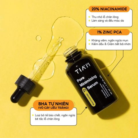 Serum TIA'M Pore Minimizing 21 40ml - Giảm Dầu Nhờn, Thu Nhỏ Lỗ Chân Lông, Làm Đều Màu Da, Chăm Sóc Da Dầu, Hàn Quốc