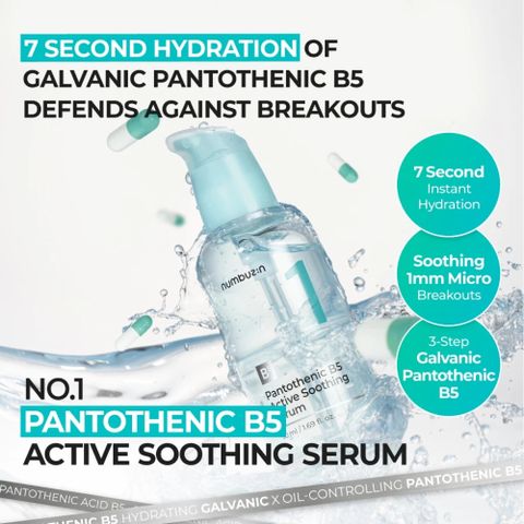 Serum Numbuzin No.1 Pantothenic B5 50ml – Làm Dịu, Phục Hồi Da, Kiểm Soát Dầu, Cấp Ẩm Nhanh, Giảm Thâm Mụn Hàn Quốc