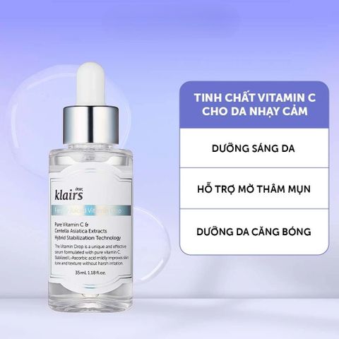 Tinh Chất Serum Klairs Freshly Juiced Vitamin C 35ml - Làm Sáng Da, Phục Hồi, Dưỡng Ẩm, Chống Oxy Hóa, Phù Hợp Mọi Loại Da