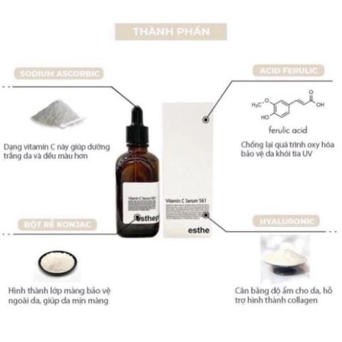 Tinh Chất Vitamin C Serum 561 Esthemax 100ml - Dưỡng Trắng, Mờ Thâm Nám, Chống Lão Hóa Hiệu Quả từ Hàn Quốc